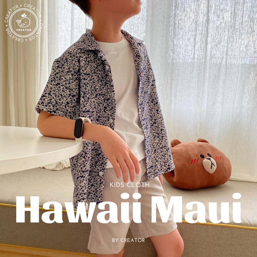 ✨ตัดเย็บเกรดA✨เสื้อเชิ้ตฮาวายเด็ก 🌊เสื้อฮาวายเด็ก 🇹🇭ผลิตในไทย (Hawaii Maui)