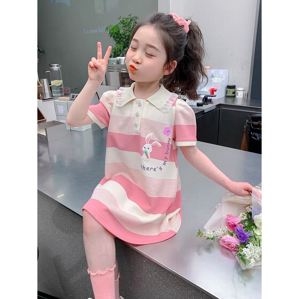 1-9 ปี ชุดกระโปรงเด็ก มินิเดรสเทนนิส เดรสแฟชั่น น่ารักๆ เดรสเด็กผู้หญิง - รูปที่ 5