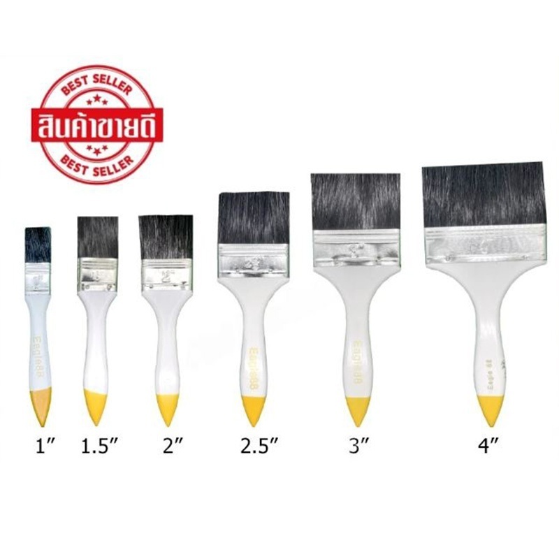 แปรงทาสี Eagle One อีเกิ้ลวัน Paint Brush ครบทุกขนาด 1", 1.5", 2", 2.5", 3", 4" ของแท้ คุณภาพดี