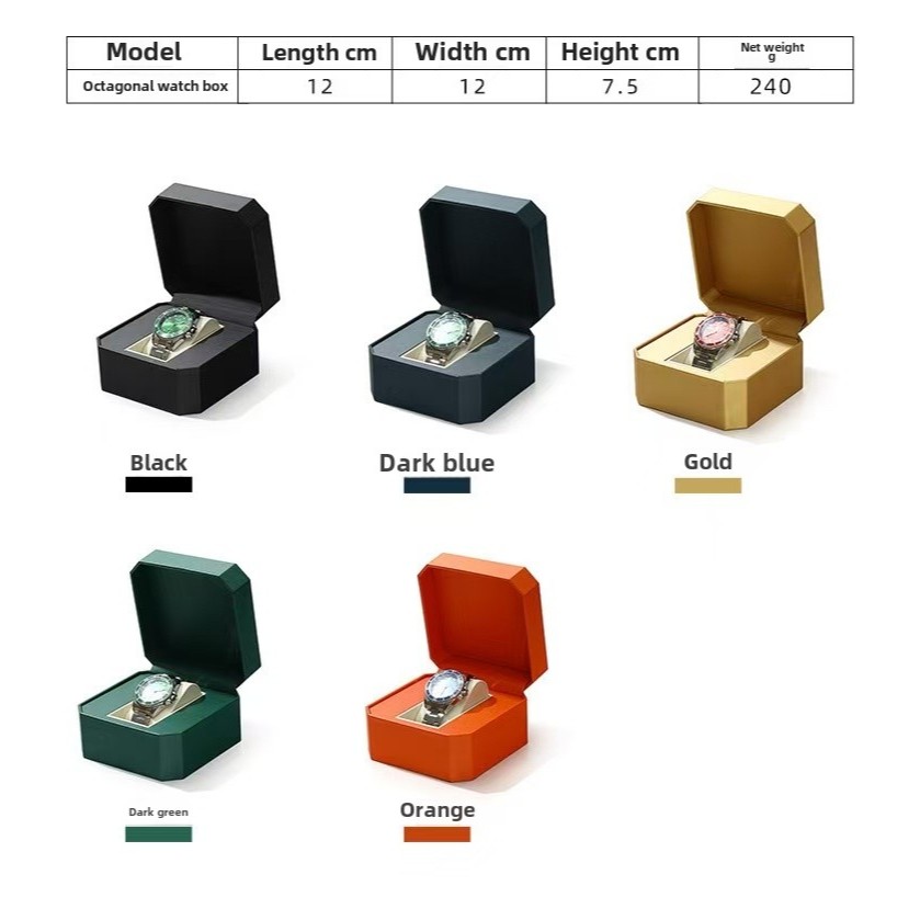 *พร้อมส่ง*กล่องนาฬิกา(หนัง PU แปดเหลี่ยม)กล่องใส่นาฬิกาWatch Boxกล่องเก็บนาฬิกาข้อมือ กล่องใส่เครื่องประดับ
