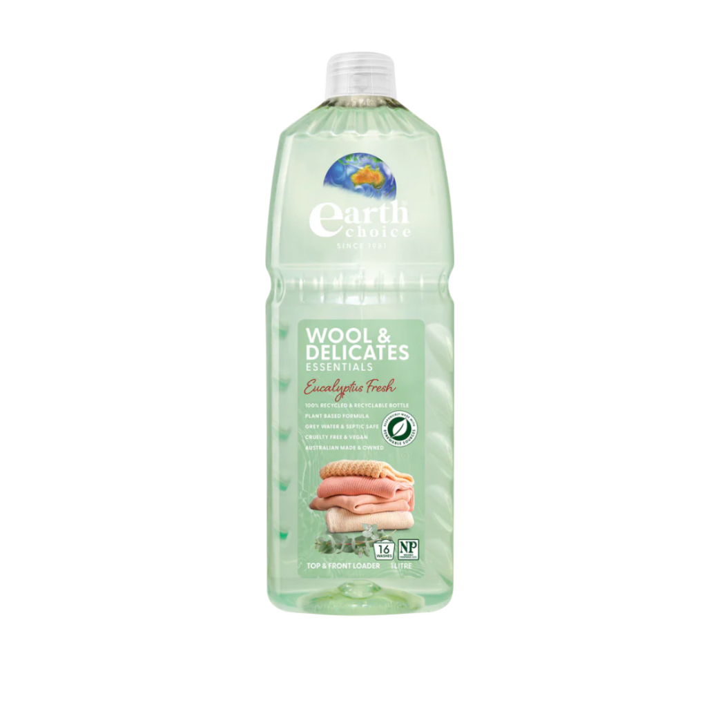 [แพ็กคู่] เอิร์ธ ชอยส์ วูล แอนด์ เดลิเคทส์ EARTH CHOICE WOOL&DELICATES 1L PACK 2 BOTTLES