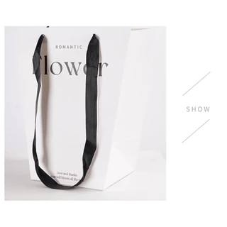 ถุงกระดาษ กระดาษคราฟท์ ใส่ของขวัญ ช่อดอกไม้ มี 2 ขนาด ลายFlower