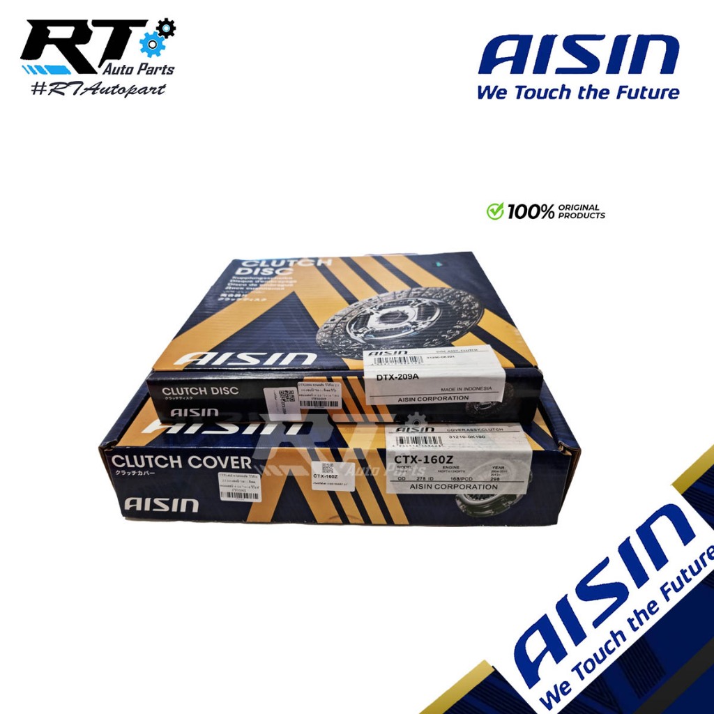 Aisin ชุดคลัช Toyota Vigo Champ ปี10-13 ขนาด11" / ชุดคลัทช์ แผ่นคลัทช์ หวีคลัทช์ Cluth / 31250-0K222
