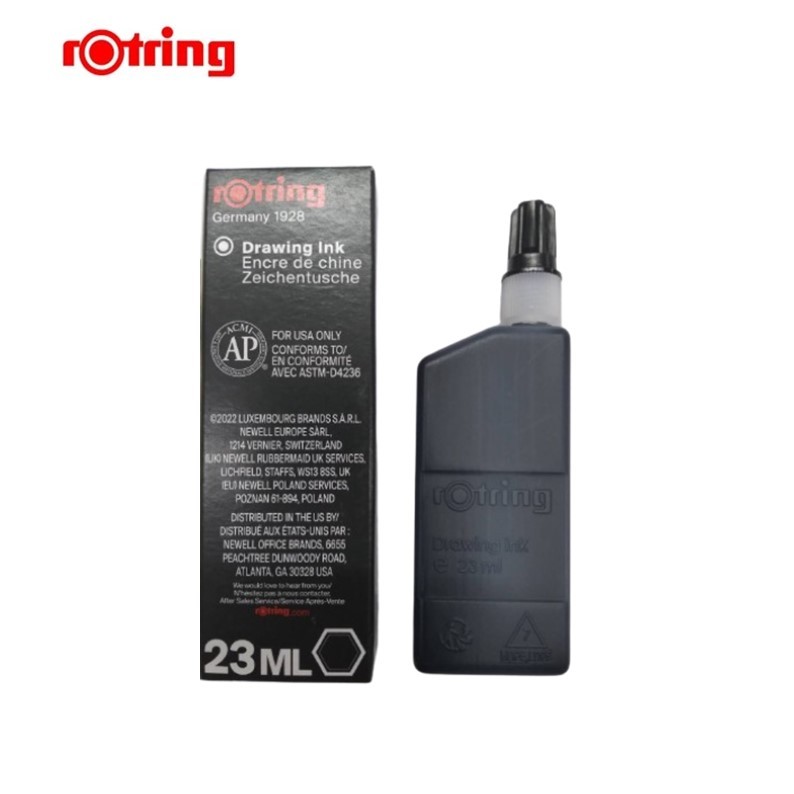 หมึก Rotring สีดำ (ขนาด 23 ml) ราคาต่อ 1 ขวด (กันน้ำ)