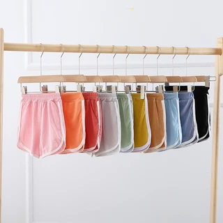 Babyonline(Y400)OF0 (ซื้อ2ชิ้น เพียง 30บาท ส่งด่วน1วัน)กางเกงขาสั้นเด็กเอวสม็อค ผ้าร่อง ใส่สบาย ไม่ร้อน ระบายอากาศ