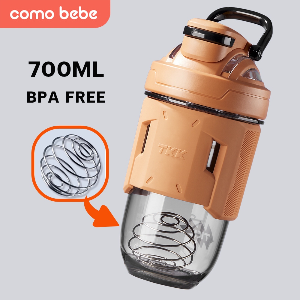 TKK แก้วเชคโปรตีน 700ml Tritan BPA Free พร้อมลูกเหล็กผสมเวย์ กระบอกเชคเวย์ สำหรับเครื่องดื่มสุขภาพ