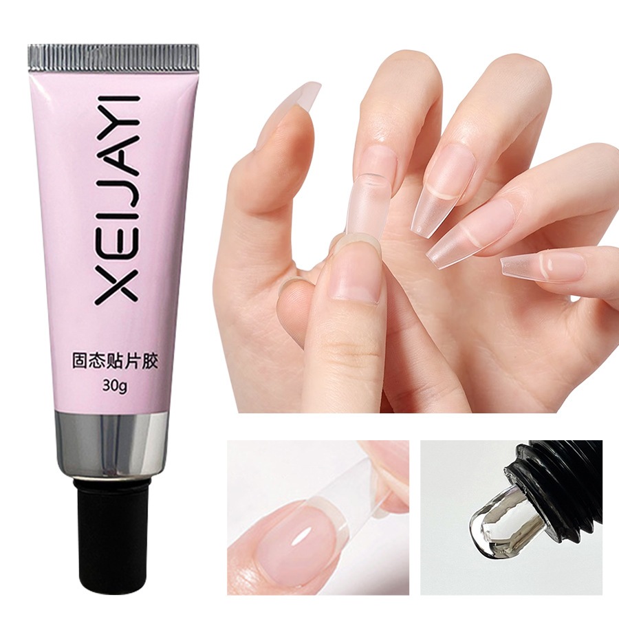 XEIJAYI กาวติดเล็บปลอม อะคริลิค เจล UV แบบใส แห้งเร็ว 30 กรัม สําหรับตกแต่งเล็บ DIY