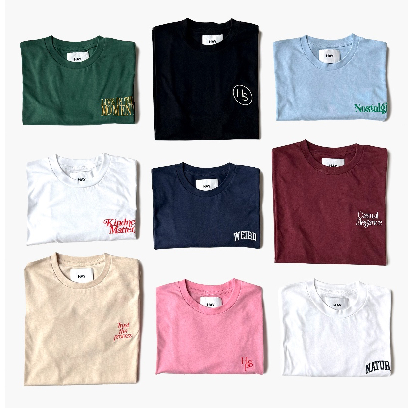 Hay Product - เสื้อยืดงานปัก น้อยแต่มาก (งานปัก) (unisex)