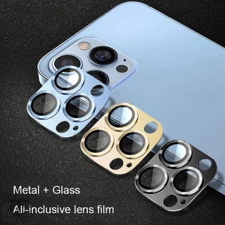 ตัวป้องกันกล้องโลหะแบบออลอินวัน For iPhone 11 ฟิล์มกระจก Compatible 15 13 14 12 16 Pro Max Plus Mini 11promaxฝาครอบกล้อง