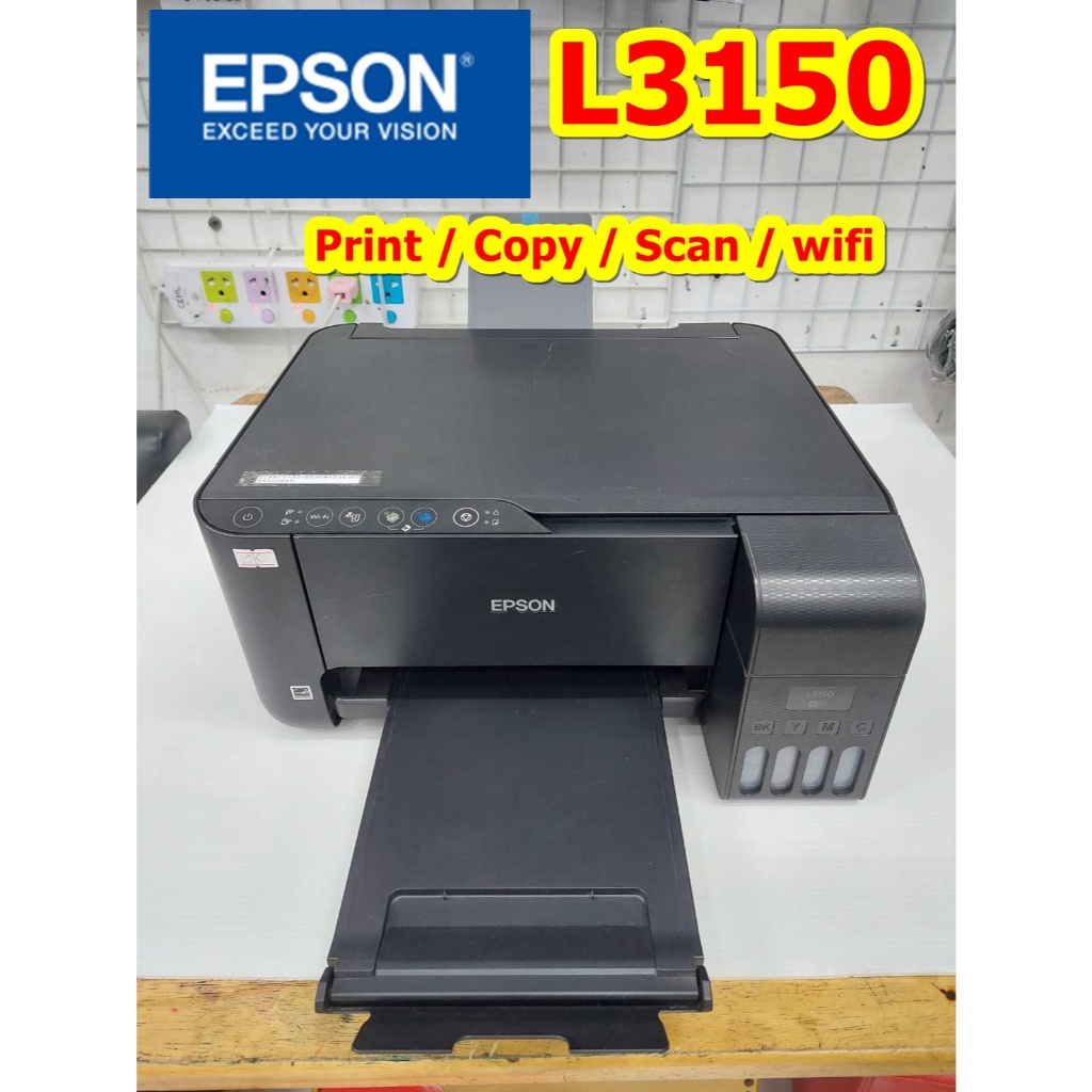ปริ้นเตอร์, printer Epson L3150 เครื่องพิมพ์มัลติฟังก์ชันอิงค์เจ็ท Print / Copy / Scan /wifi มือสองเ