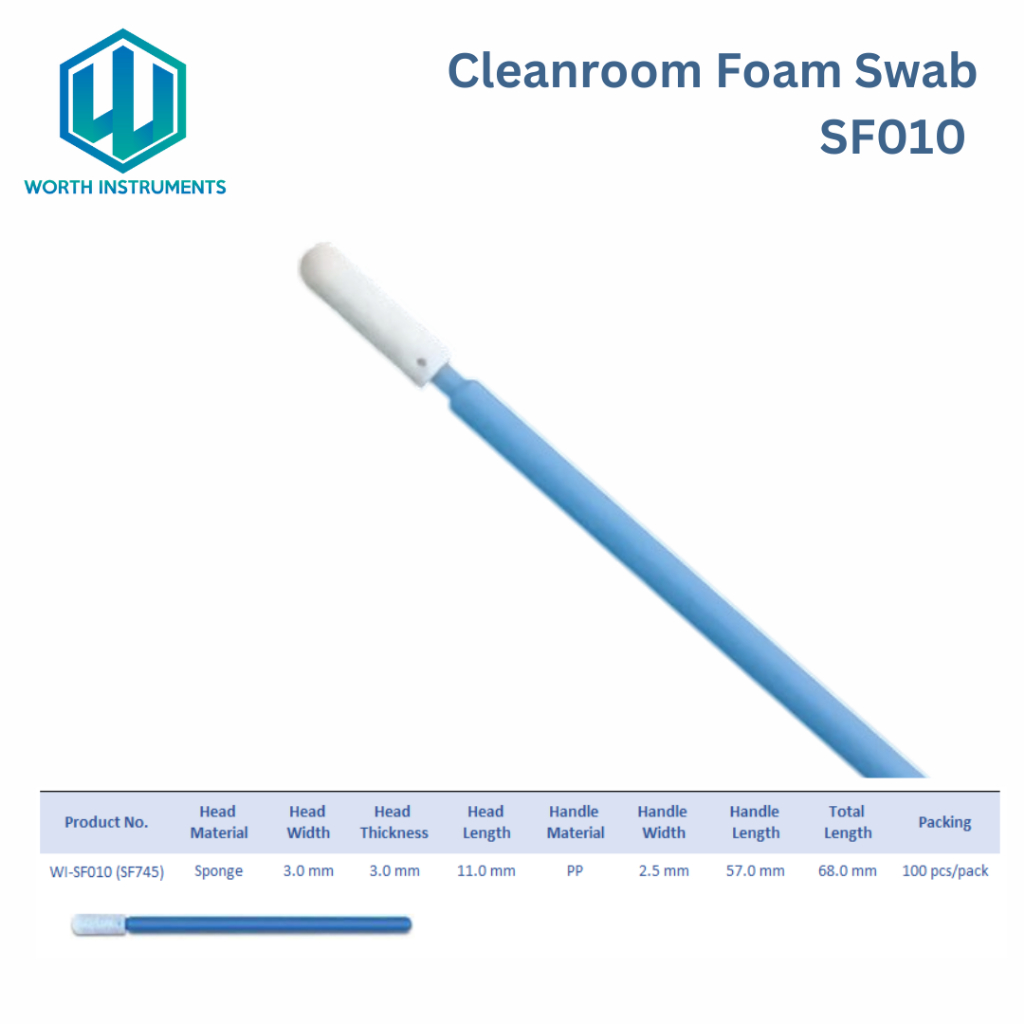 Foam Tip Clean Room Swab, 100 pcs/pack