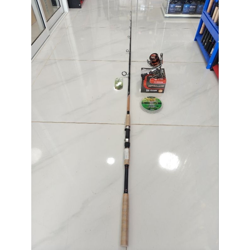 คันเบ็ดและรอกสายPEตกปลาแบรนPIONEERชุดพร้อมตกปลา
