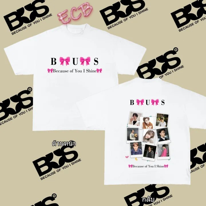 BUS เสื้อคอกลมแขนสั้นคอกลมผลิตจากผ้าคอตตอนสวมใส่สบายระบายอากาศได้ดีWomen T-shirts S-3XL ECB