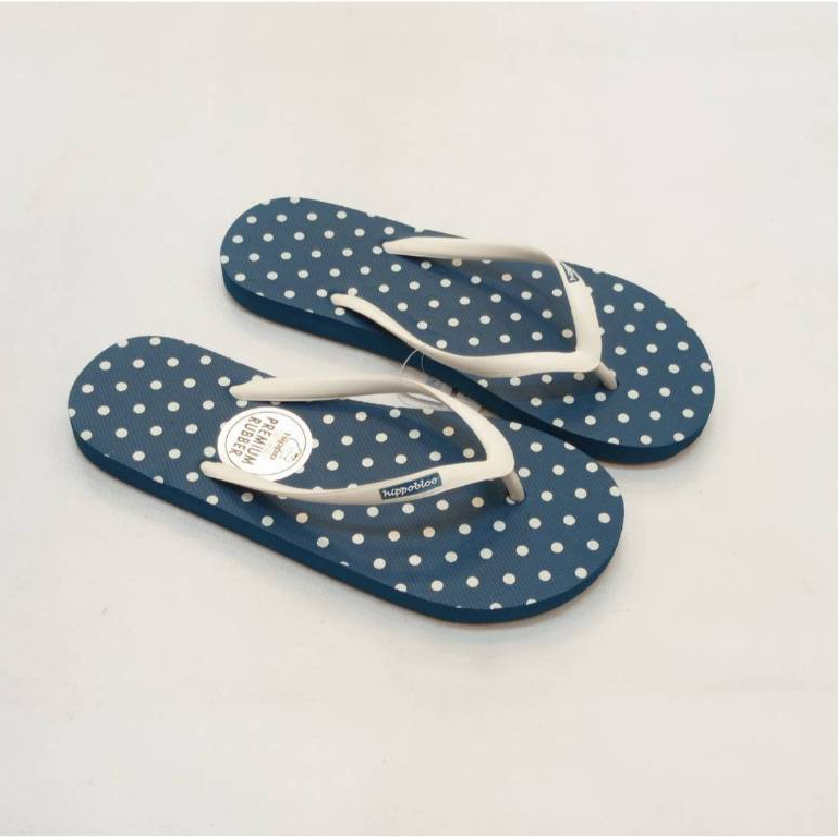 รองเท้าแตะลายจุด Hippo Bloo สีแดงตัดขาว ทนสีสดใส 12 สี รองเท้าอยู่บ้าน sandals ฮิปโป บลู ราคา ถูกที่สุด ดีลบีเคเค แกลเลอรีภาพที่ 4