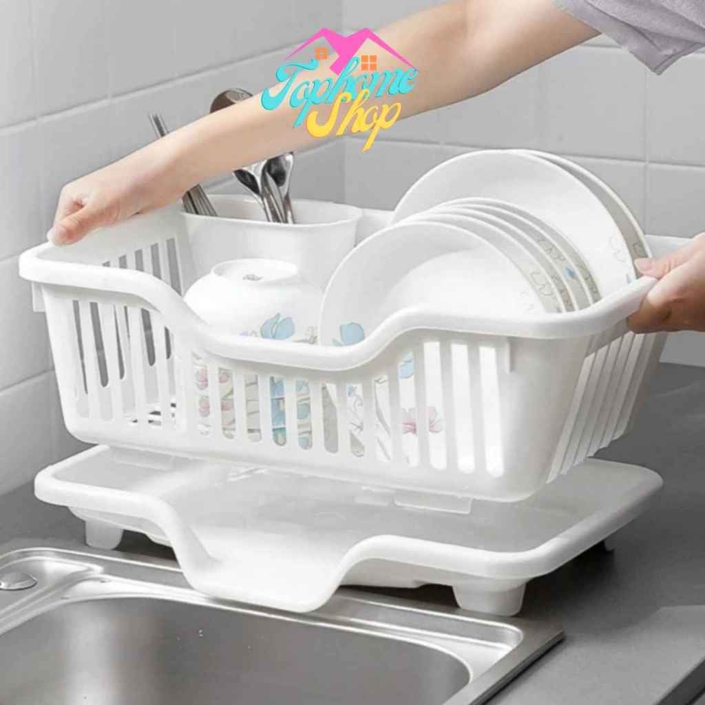 ที่คว่ำจานระบายน้ํา ที่คว่ำจานระบายน้ําอเนกประสงค์ ที่วางจานมีช่องระบาย KN-S022