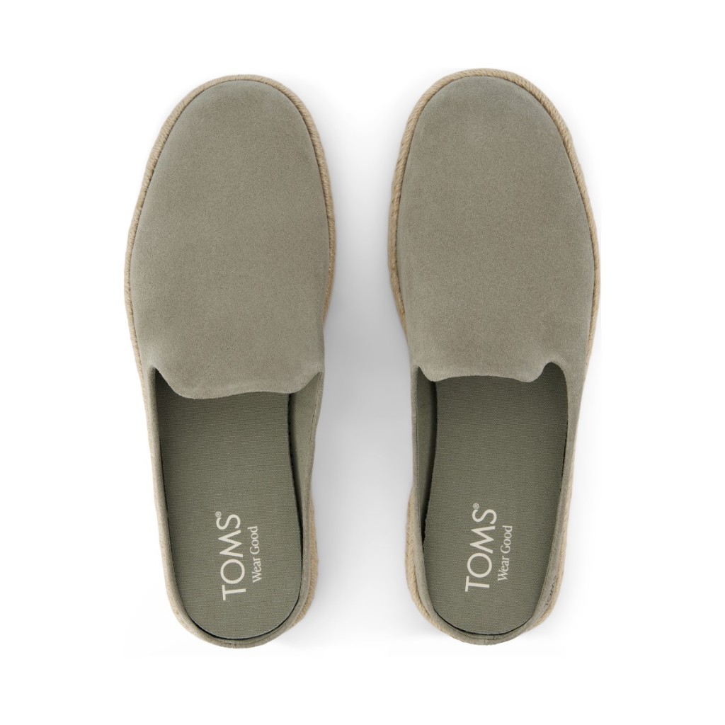 TOMS รองเท้าลำลองผู้ชาย สลิปออน รุ่น Santiago Mule Vertiver Grey Suede (CE) รองเท้าลิขสิทธิ์แท้