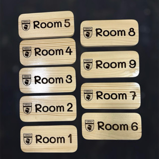 ป้ายเลขที่ห้องโรมแรม คอนโด ป้ายไม้สนเลเซอร์ ป้ายบ้านเลขที่