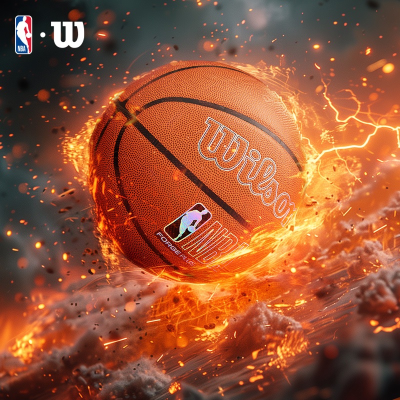 WILSON NBA Forge Plus ลูกบาสเกตบอล PU 100% Size 7 WZ2016801XB7 Official Store