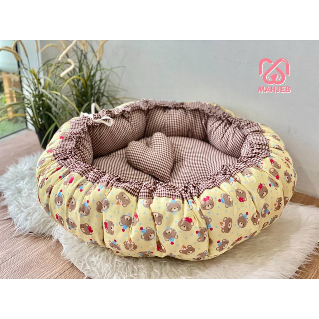 ที่นอนสัตว์ เบาะฟักทอง เบอร์ 1-3 รูดปรับขนาดใช้ได้ 2 ด้าน  รับน้ำหนักสัตว์เลี้ยงได้ 1- 30 กก.