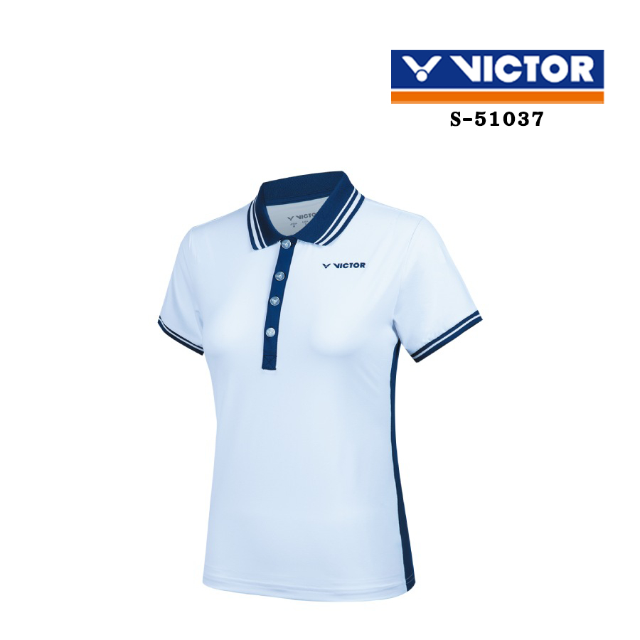 VICTOR เสื้อกีฬาแบดมินตัน แขนสั้น คอปก รุ่น S-51037