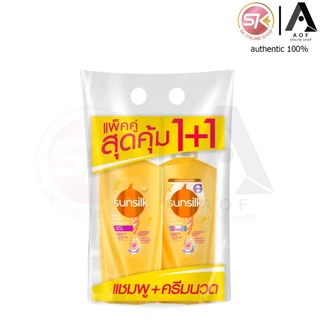 [แพ็คคู่] Sunsilk ซันซิล แชมพู + แชมพู , แชมพู + ครีมนวด 325 มล. x 2 ขวด
