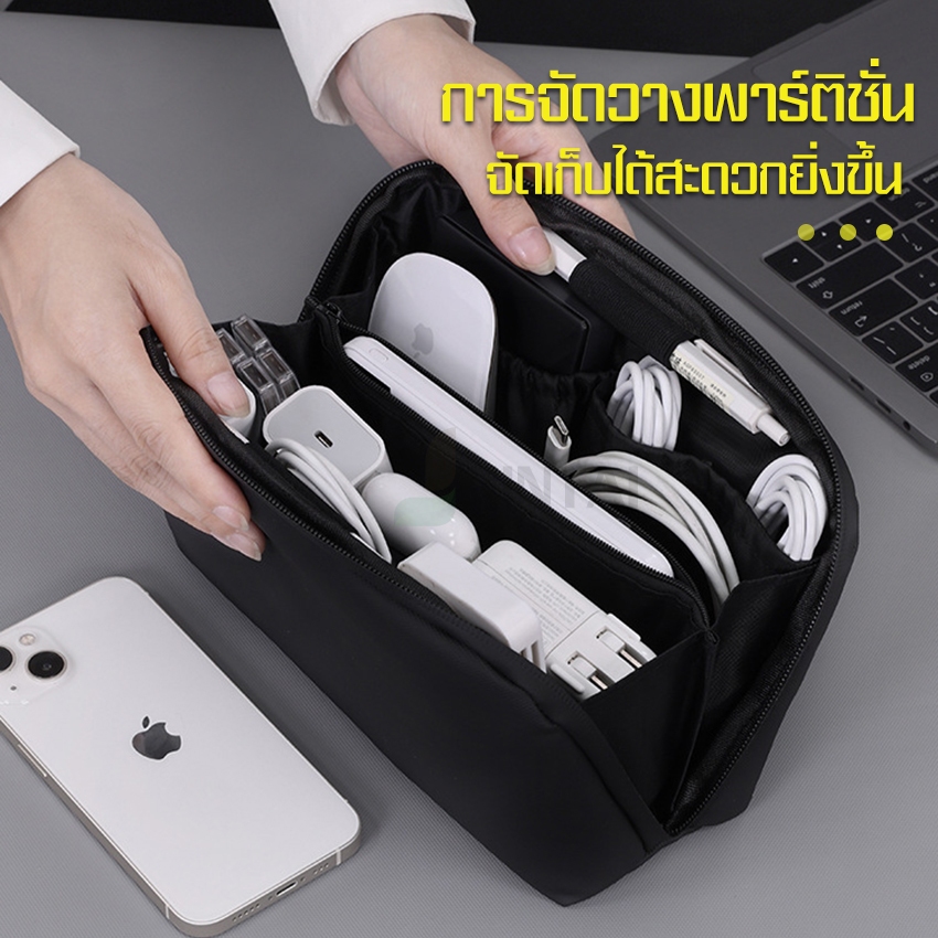 กล่องจัดเก็บอุปกรณ์แบบพกพาหรือใช้ภายในบ้าน ทําให้พาวเวอร์แบงค์ ฮาร์ดดิสก์ และสายเคเบิลของคุณเป็นระเบียบและปลอดภัย