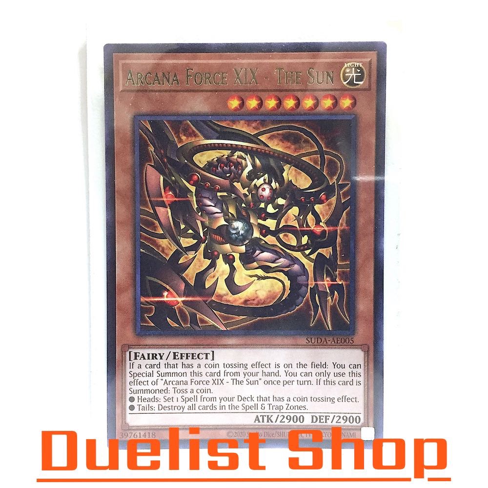 Arcana Force XIX - The Sun (R) Monster Light Level7 [Fairy/Effect] ชุด SUDA-AE005 การ์ดยูกิโอ (Yu-Gi-Oh!) OCG Asia EN