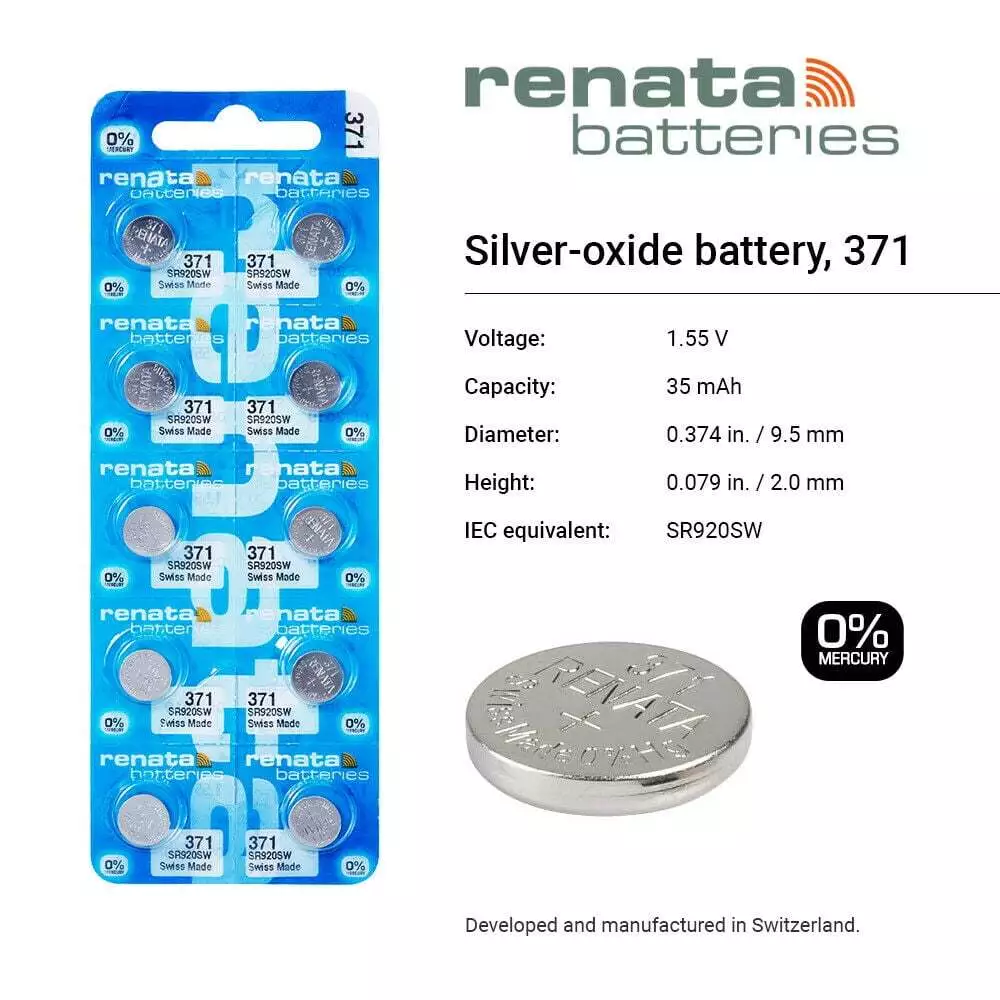 ถ่านนาฬิกา RENATA 371 / SR920SW 1.55V thumbnail 4
