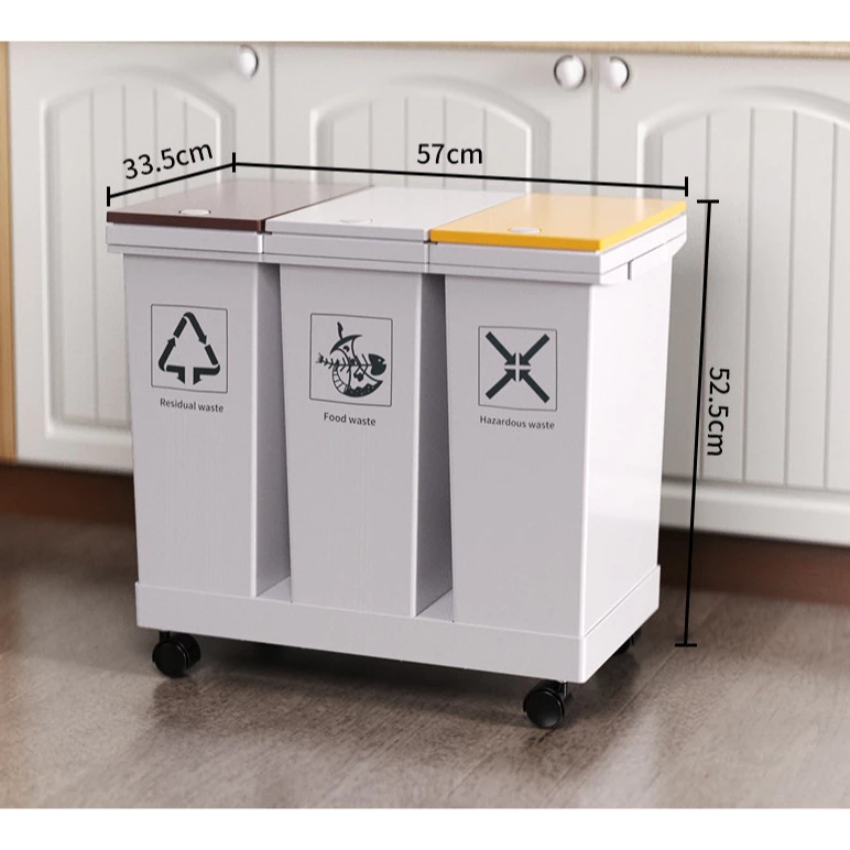 ถังขยะ รักษ์โลก แยกขยะ Smart Trash 60 ลิตร(3 ช่อง),40 ลิตร(2 ช่อง),36 ลิตร(3ช่อง) แยกเก็บขยะ เปียก แห้ง รีไซเคิล
