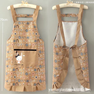 ผ้ากันเปื้อนเต็มตัวBunny พร้อมกระเป๋าซิปขนาดใหญ่ สไตล์เกาหลี พร้อมส่งไวจากไทย