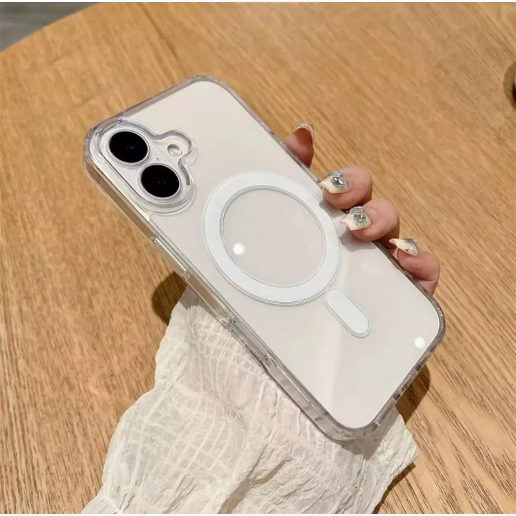 จัดส่งทันที เคส แม่เหล็ก ชาร์จได้ แบบใส สําหรับ iPhone 16 16e 17e 15 14 13 12 11 Pro,Max,Plus,mini X  Xr Xsmax 6,7,8 038 thumbnail 6