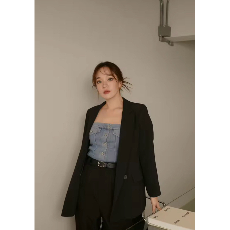 สินค้ามือสอง - เสื้อสูทสีดำ Menar Studio รุ่น Argento blazer