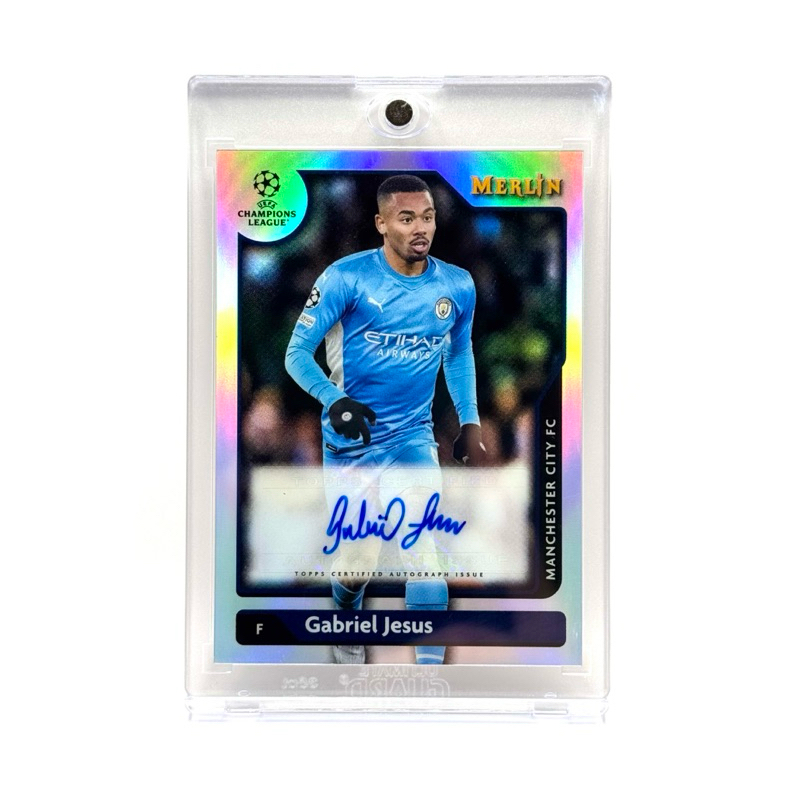 Topps Merlin UCL 21/22 Gabriel Jesus Manchester City FC Autograph(1)