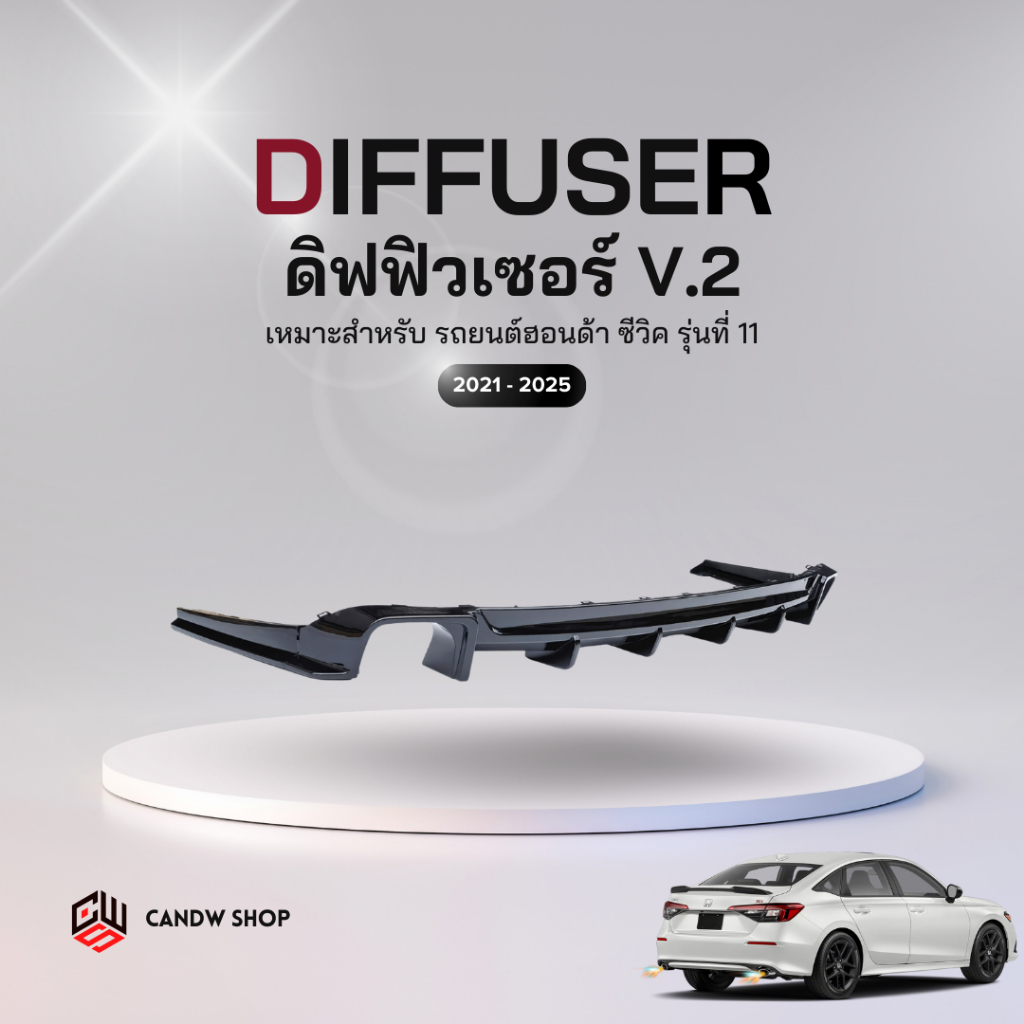 ดิวฟิวเซอร์หลัง Combat Edition สำหรับ Honda Civic FE (2021-ปัจจุบัน) | CANDW