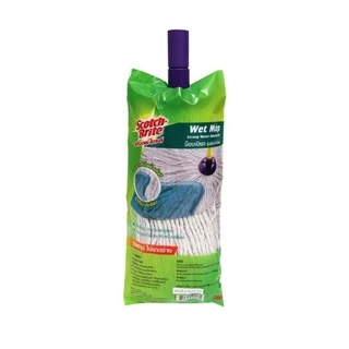 3M ไม้ม็อบคอตตอนหัวจุก SCOTCH-BRITE 6 นิ้ว ไม้ถูพื้นหัวกลมเส้นใยฝ้ายสังเคราะห์ดูดซับน้ำได้ดี ทนทาน