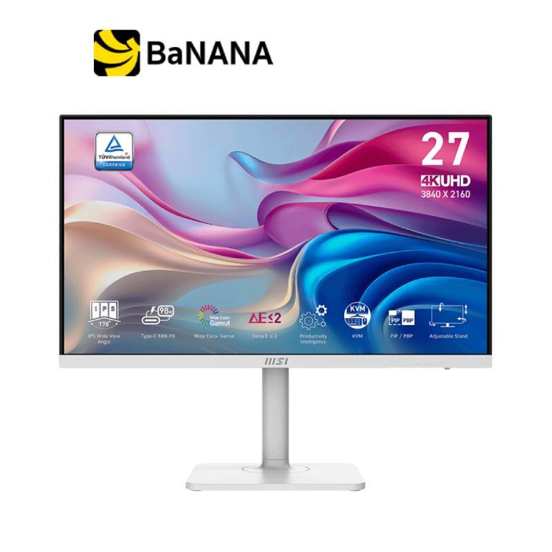 จอมอนิเตอร์ MSI MODERN MD272UPHW (IPS 4K 60Hz USB-C) by Banana IT