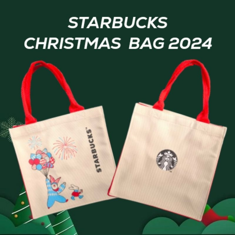 (New) กระเป๋าผ้า Starbucks® Christmas 2024 ของแถม Starbucks Thailand