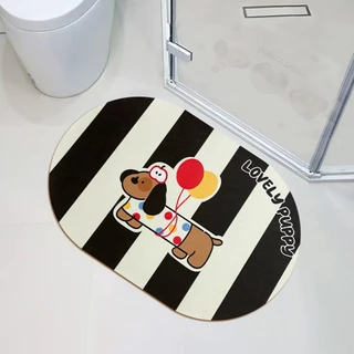 พรมห้องน้ำ40*60cm พรมเช็ดเท้าสำหรับห้องน้ำห้องครัว แผ่นดูดซับโคลนไดอะตอม