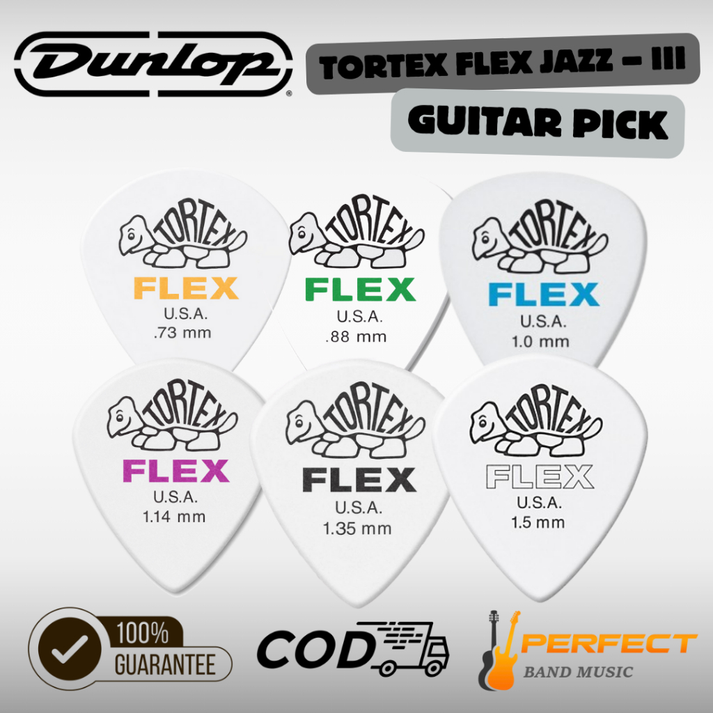 ปิ๊กกีตาร์ Jim Dunlop TORTEX FLEX JAZZ – III Guitar Pick
