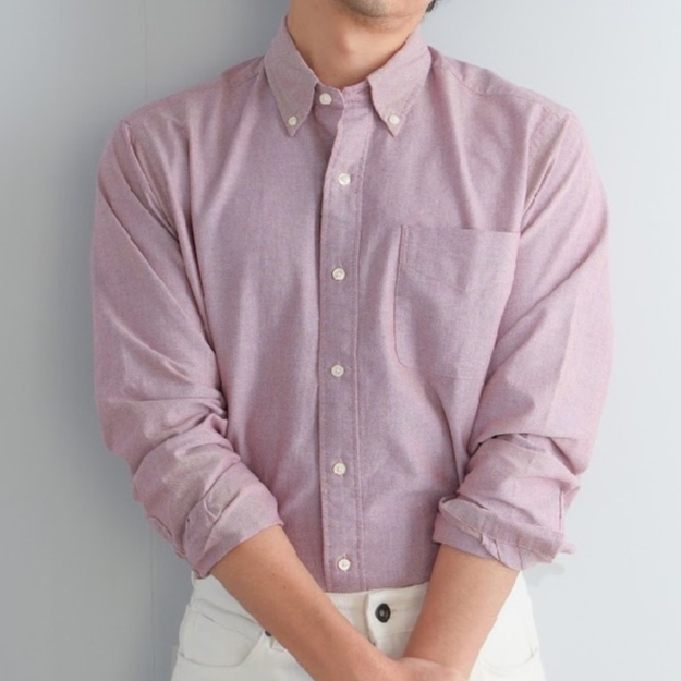 era-won เสื้อเชิ้ต รุ่น Oxford shirt Mercerizing สี Maroon 2024