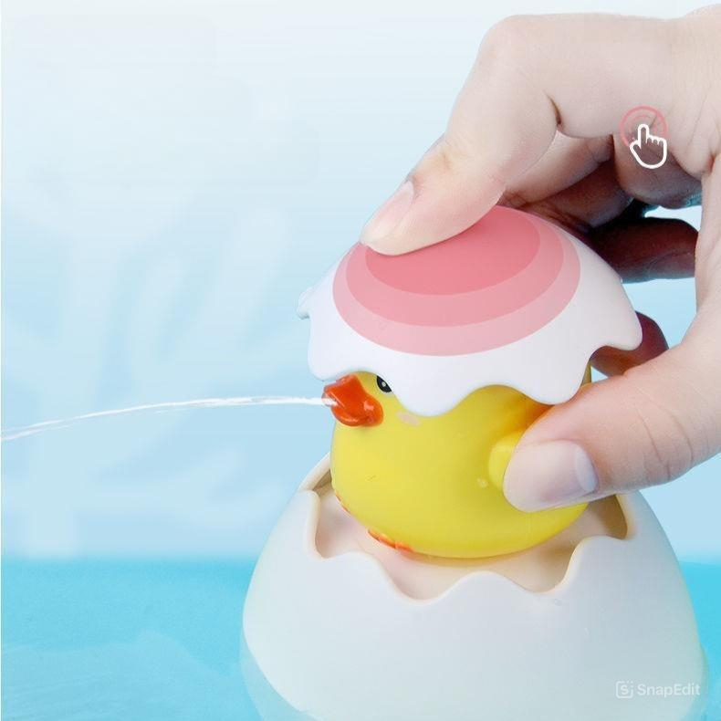 DTX ของเล่นอาบน้ำเด็ก อาบน้ำในห้องน้ำ ไข่ไดโนเสาร์ ฉีดน้ำได้ เป็ดเหลืองตัวน้อย อาบน้ำ ของเล่น - รูปที่ 4