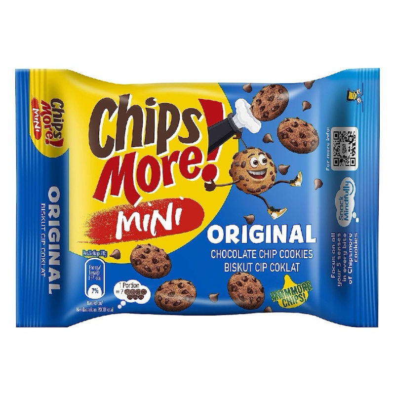 Chips more Mini Original Chocolate Chip Cookies 72g. ชิพมอร์คุกกี้ช็อคโกแลต