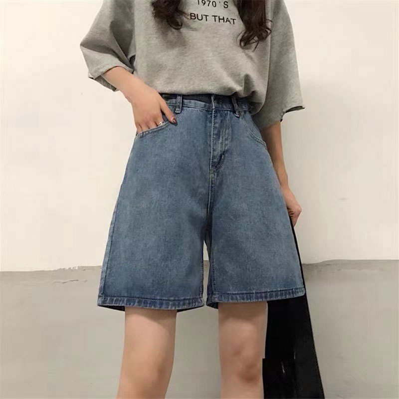 👖919JEANS👖 กางเกงยีนส์ขาสั้นแบบไม่ยืดหยุ่น กางเกงยีนส์กางเกงยีนส์ผู้หญิงยีนส์ขาสั้นกางเกง 5 ส่วน - รูปที่ 6