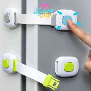 Topshome ที่ล็อคประตู ที่ล็อคตู้เย็น ตัวล็อคลิ้นชัก สายล็อค …