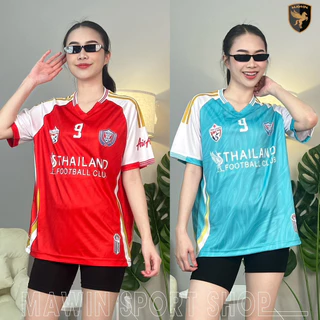 MAWIN เสื้อยืดคอวีพิมพ์ลาย 9 CLUB ใส่ได้ทั้งหญิง ชาย