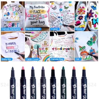 ปากกาเขียนผ้า ปากกาเพ้นท์ผ้า เสื้อ รองเท้า A-line Fabric Marker รุ่น AL-T824 (มี 8 สีให้เลือก) [S24]