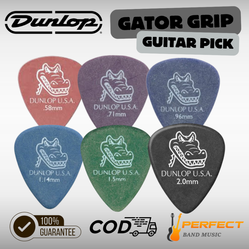 ปิ๊กกีตาร์ Jim Dunlop GATOR GRIP Guitar Pick