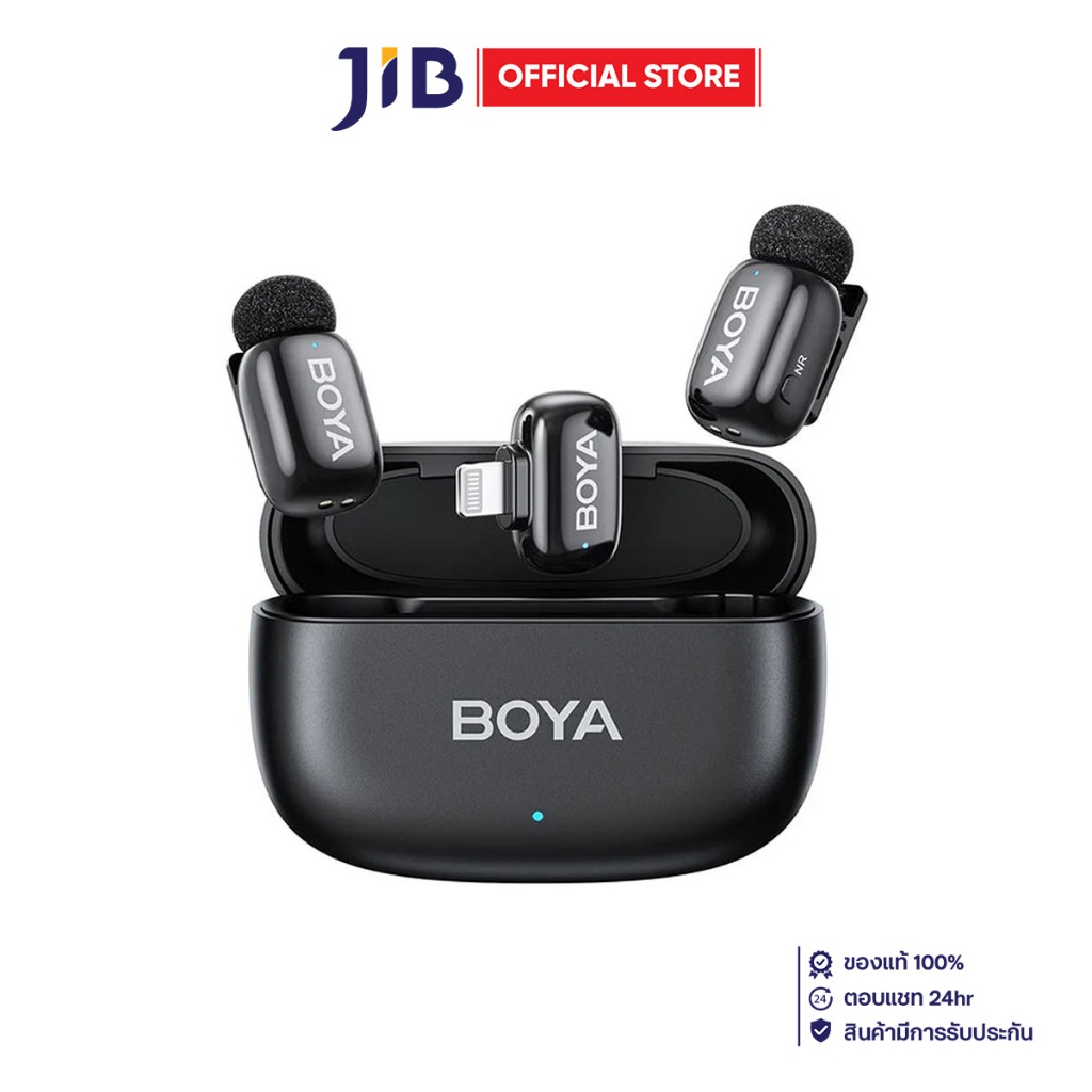 WIRELESS MICROPHONE (ไมโครโฟนไร้สาย) BOYA MINI 2 MIC + LNG RECEIVER - BLACK (MODEL 15)