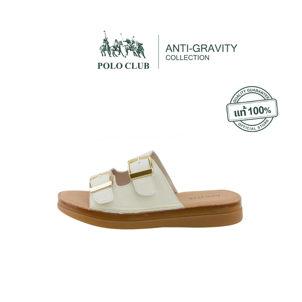 POLO CLUB รองเท้าแตะแบบสวม รุ่น P2817 สีoff white | รองเท้าแตะผู้หญิง