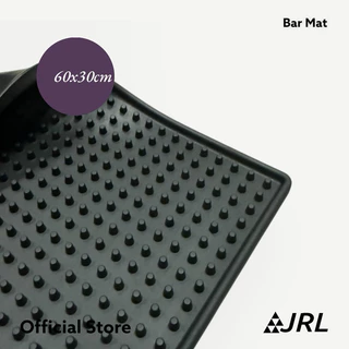 JRL บาร์แมท ยางรองแก้ว แก้วตวง อุปกรณ์บาร์ แผ่นรองบาร์ ที่รองแก้ว 15x30/30x45/30x60/40x70 cm (สีดำ)